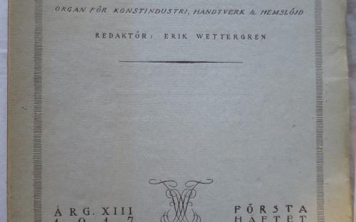 Svenska Slöjdföreningens Tidskrift