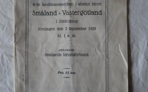 Program idrottstävling Småland - Västergötland
